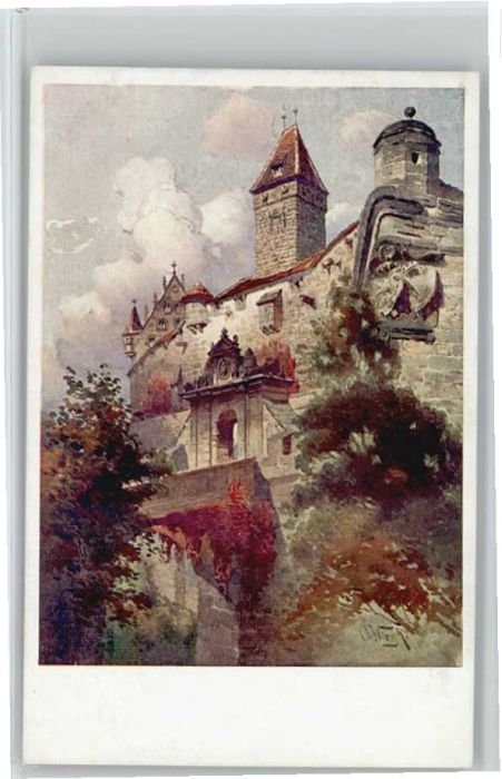Coburg Bayern Veste Kuenstler O. Wiegk