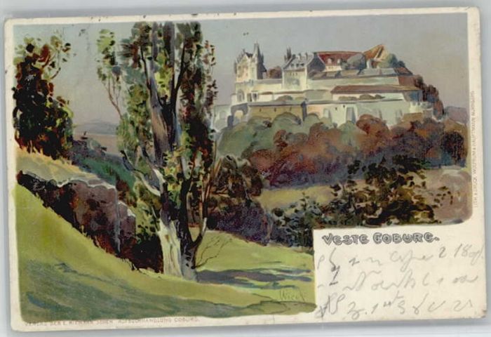 Coburg Veste Künstler O. Wiegk