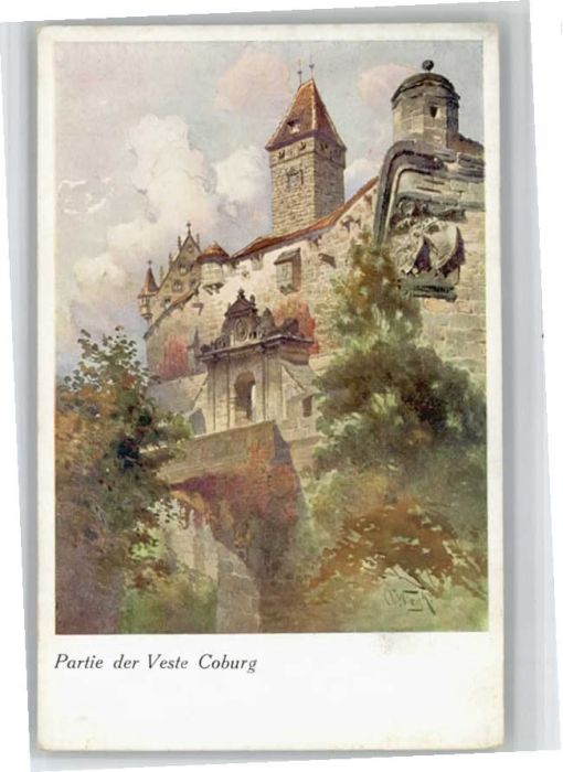Coburg Bayern Veste Kuenstler O. Wiegk