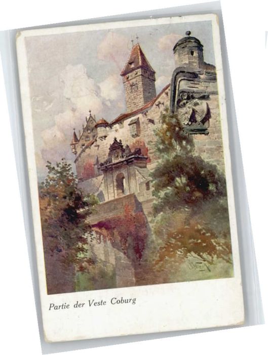 Coburg Bayern Veste Kuenstler O. Wiegk
