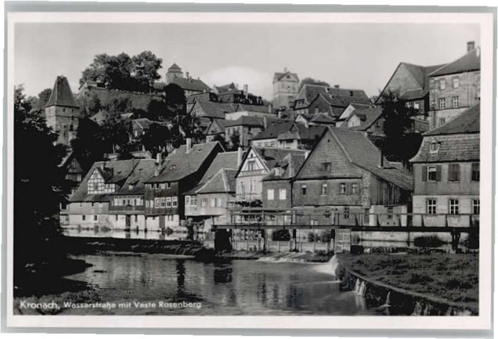 Kronach Oberfranken Kronach Wasserstrasse Veste Rosenberg
