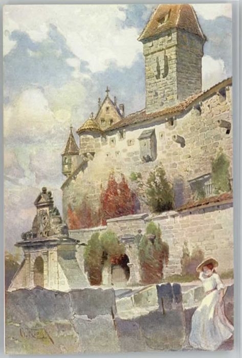 Coburg Bayern Veste Kuenstler O. Wiegk