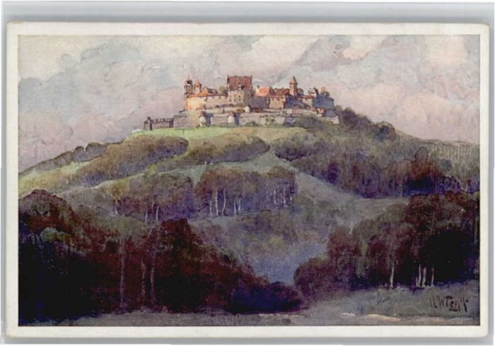 Coburg Bayern Veste Kuenstler O. Wiegk