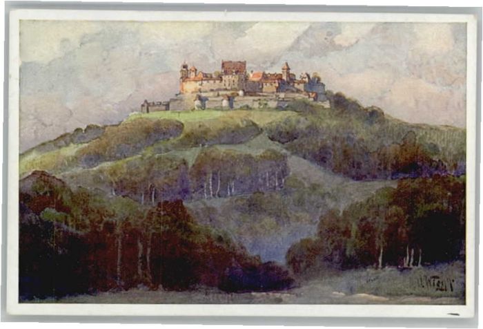 Coburg Bayern Veste Kuenstler O. Wiegk