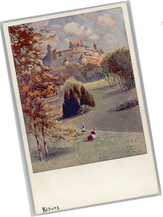 Coburg Bayern Veste Kuenstler O. Wiegk