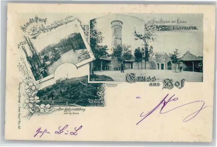 Hof Saale Hof Park Ruine Labyrinth