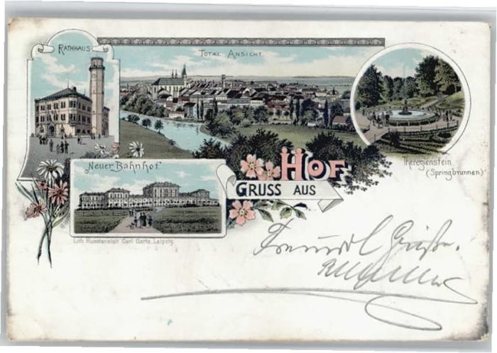 Hof Saale Hof Rathaus Bahnhof Thersienstein