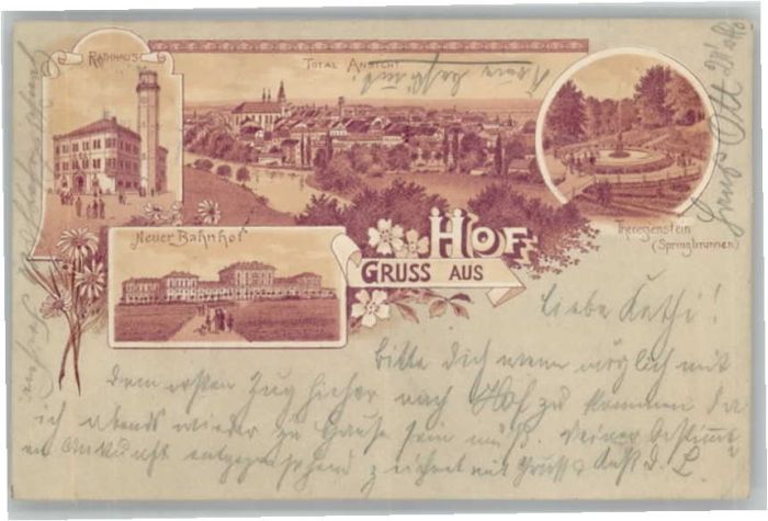 Hof Saale Hof Bahnhof Rathaus Theresienstein