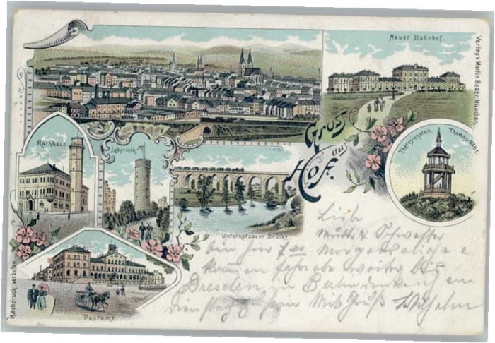 Hof Saale Hof Rathaus Labyrinth Bahnhof Thersiens