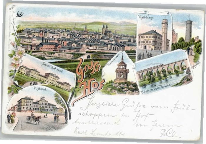 Hof Saale Hof Bahnhof Postamt Rathaus Theresienst