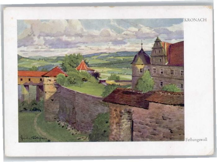 Kronach Oberfranken Kronach Festungswall Künstler Gustav Lü