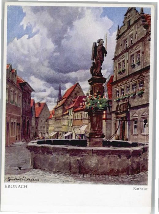 Kronach Oberfranken Kronach Rathaus Künstler Gustav Lüttgen