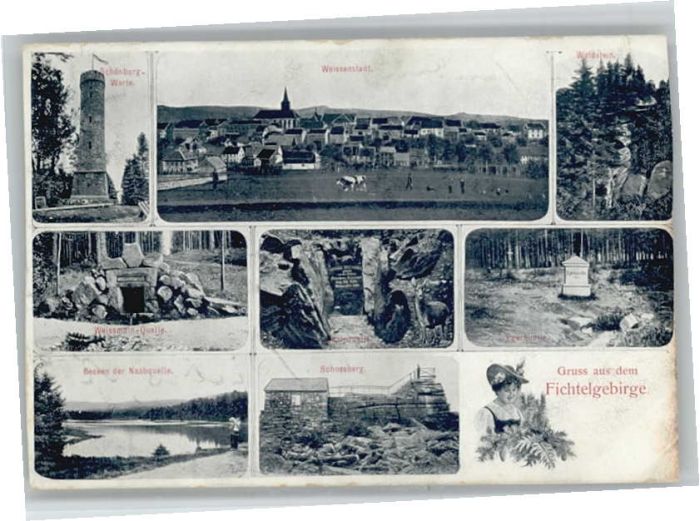 Weissenstadt Schönburg-Warte Weissmain-Quelle Becken