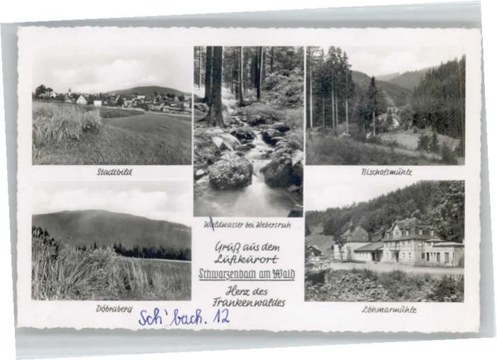 Schwarzenbach Wald Döbraberg Löhmarmühle Bischofsmühle *