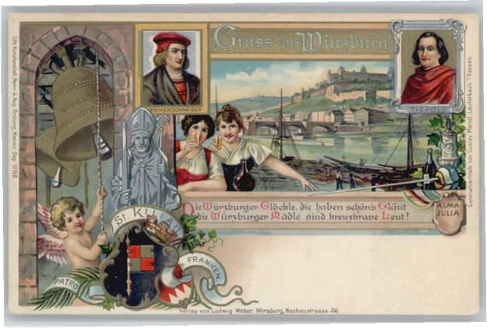 Wuerzburg t. Kilian Riemenschneider Würzburger Gl