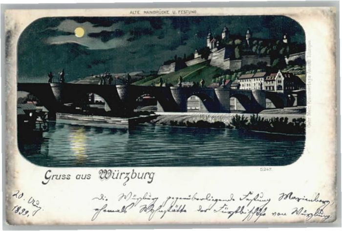 Wuerzburg lte Mainbrücke Festung x