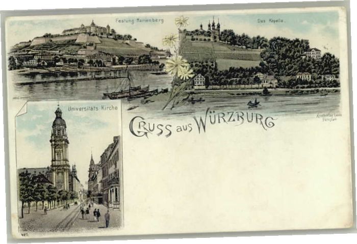 Wuerzburg niversitätskirche Festung Marienberg Kä