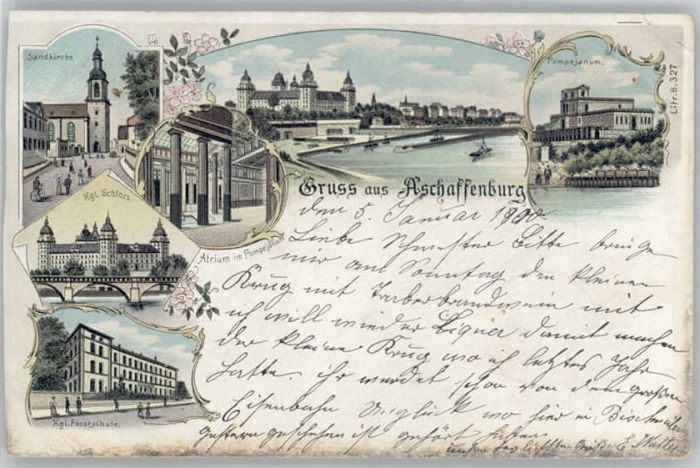 Aschaffenburg Main Aschaffenburg Sandkirche Schloss Pompej