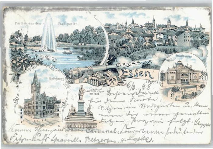 Essen Ruhr Essen Rathaus Krupp-Denkmal Theater