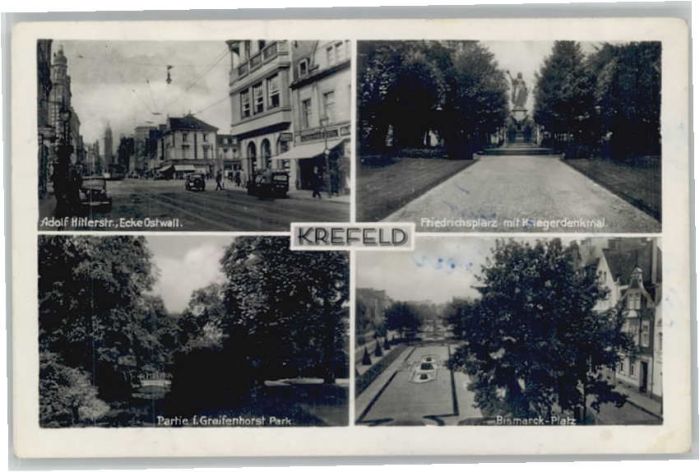 Krefeld A. H. Strasse Friedrichsplatz Kriegerde