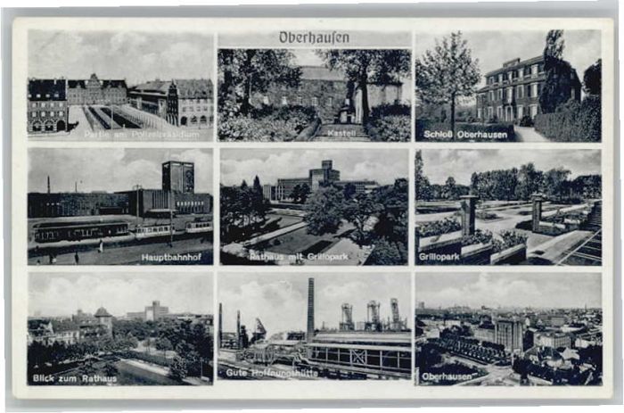 Oberhausen Kastell Schloss Hauptbahnhof Rathaus Gr