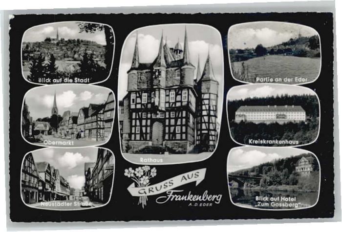 Frankenberg Eder Obermarkt Neustädter Strasse Rathaus Kr
