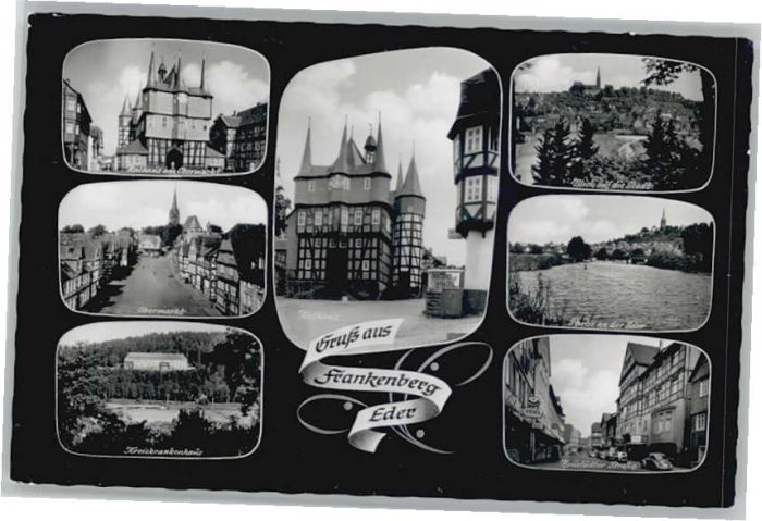 Frankenberg Eder Rathaus Obermarkt Kreiskrankenhaus Rath