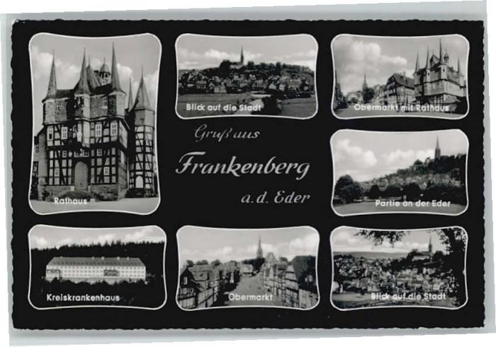 Frankenberg Eder Rathaus Kreiskrankenhaus Obermarkt