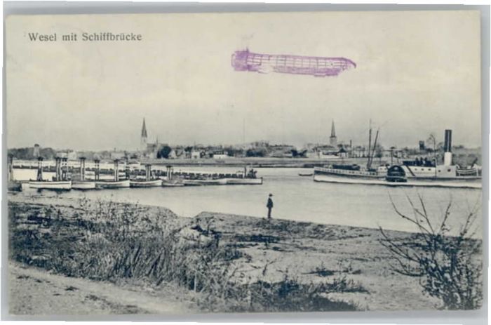 Wesel Rhein Schiffbrücke