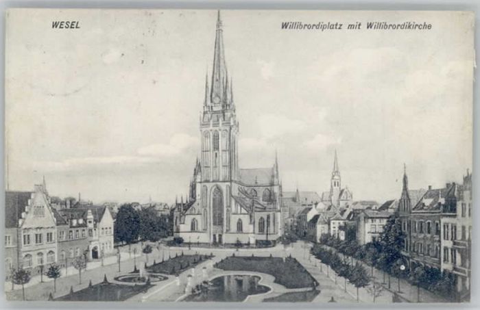 Wesel Rhein Willibrordiplatz Willibrordikirche