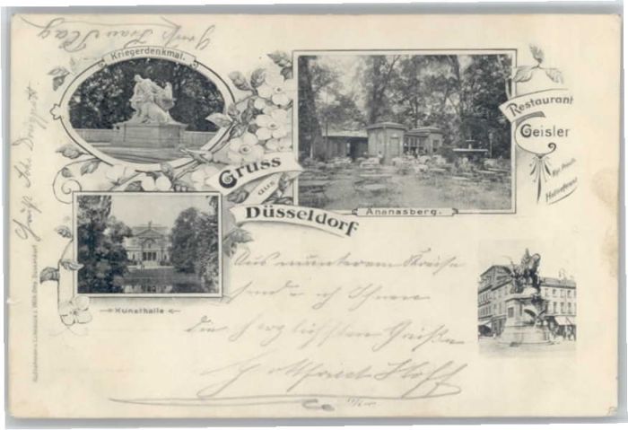 Duesseldorf unsthalle Restaurant Geisler Ananasberg