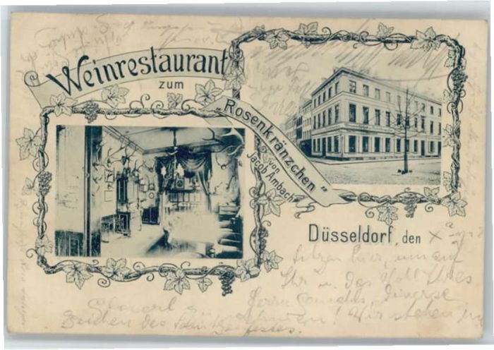 Duesseldorf estaurant zum Rosenkränzchen x