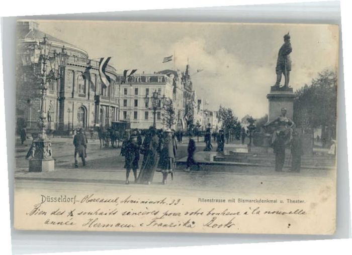 DuessELDORF CITY ismarck-Denkmal Alleestrasse Theater