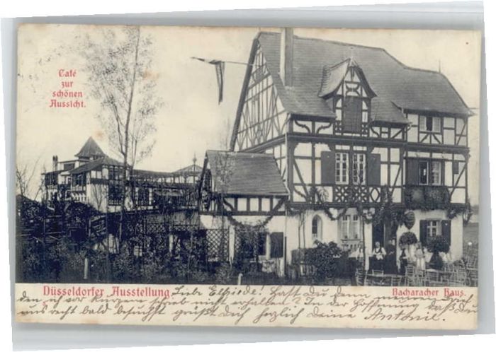 DuessELDORF CITY acharacher Haus Ausstellung Cafe zur schoenen Aussicht x