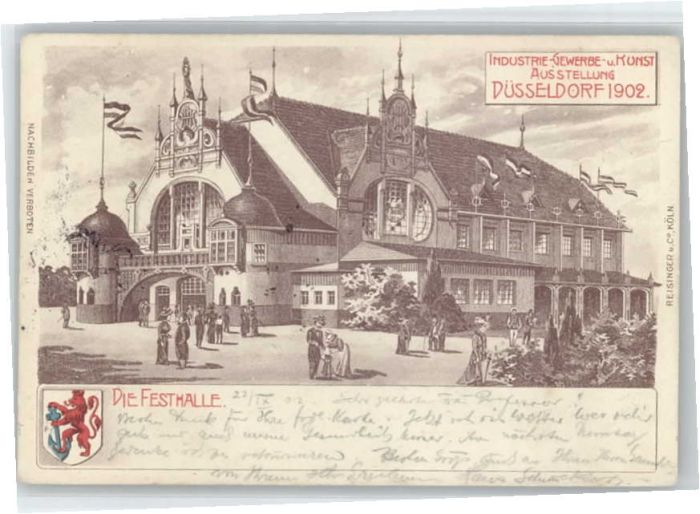 DuessELDORF  CITY usstellung Festhalle Wappen
