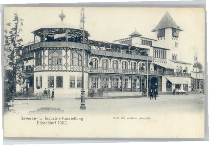DuessELDORF  CITY usstellung Cafe zur schoenen Aussicht *