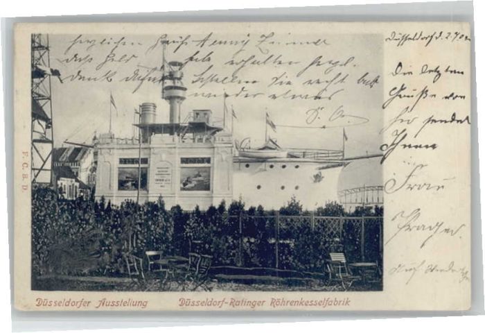 DuessELDORF  CITY usstellung Ratinger Roehrenkesselfabrik x