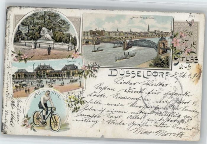 Duesseldorf ahnhof Radfahrer All-Heil