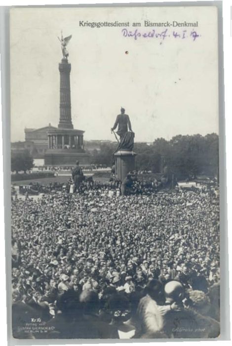 Duesseldorf ottesdienst Bismarck-Denkmal