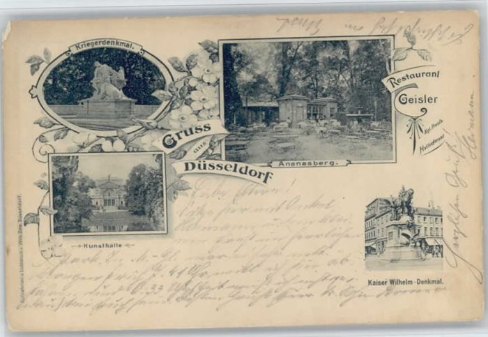 Duesseldorf estaurant Geisler Ananasberg Kunsthalle