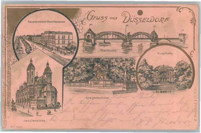Duesseldorf aroldstrasse Postamt Jesuitenkirche Kun