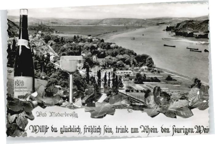 Niederbreisig Weinflasche Weinglas