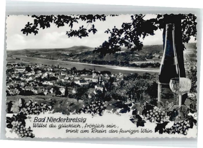 Niederbreisig Weinflasche Weinglas