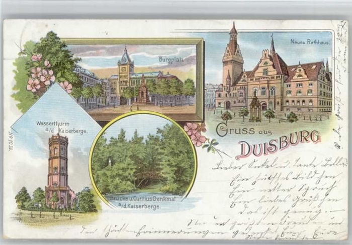 Duisburg Ruhr Duisburg Burgplatz Rathaus Wasserturm K