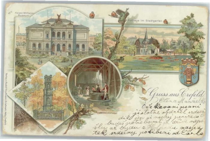 Krefeld Kaiser Wilhelm Denkmal Kurhaus Wappen