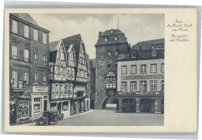 Linz Rhein Linz Burgplatz Stadttor Hotel Restauran