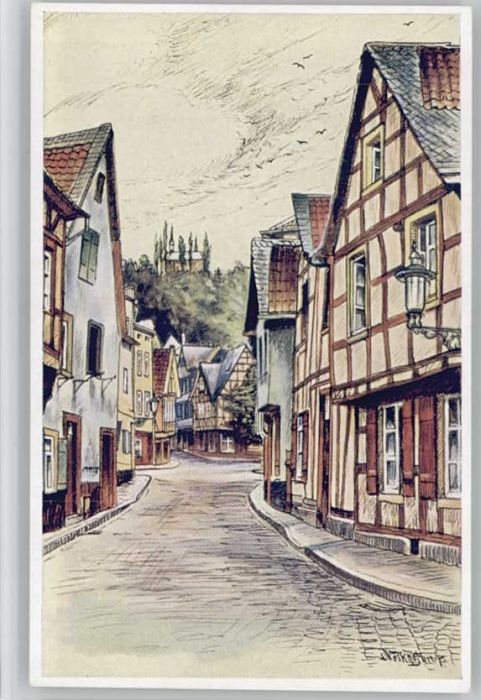 Linz Rhein Linz Brüderstrasse Künstler Volkhofen *