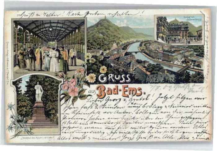 Bad Ems Wandelbahn Kurhof Kaiser Wilhelm Denkma