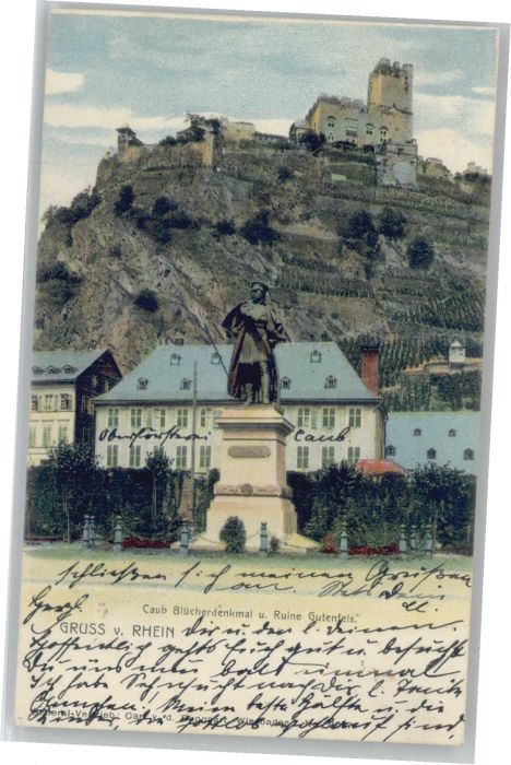 Kaub Blücherdenkmal Gutenfels