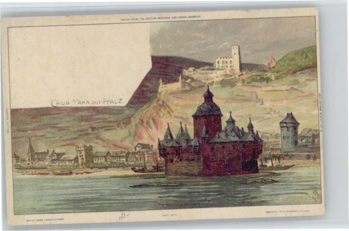 Kaub Pfalz Künstler C. Biese